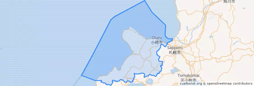 Mapa de ubicacion de 後志総合振興局.