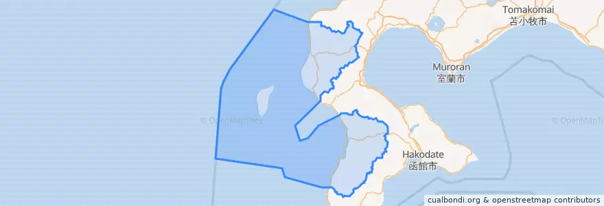 Mapa de ubicacion de Округ Хияма.