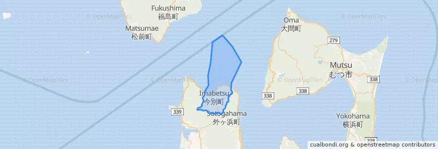 Mapa de ubicacion de 今別町.