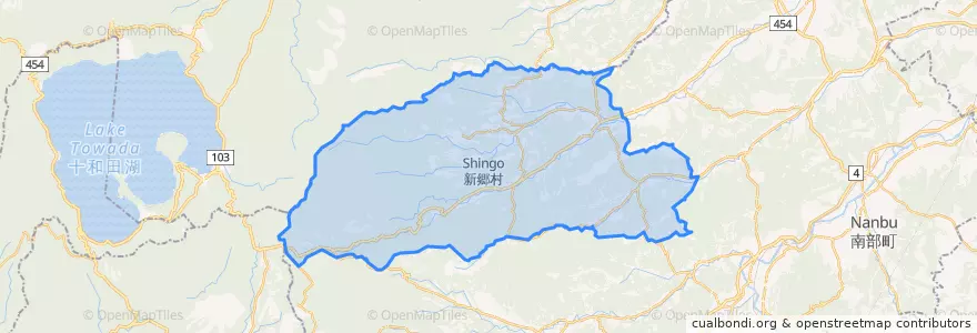 Mapa de ubicacion de Shingo.