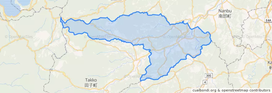 Mapa de ubicacion de 三戸町.