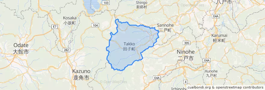 Mapa de ubicacion de Takko.