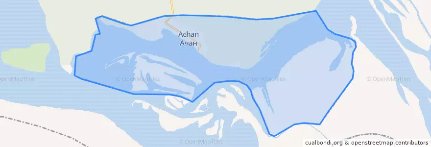 Mapa de ubicacion de сельское поселение Село Ачан.