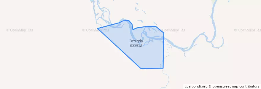 Mapa de ubicacion de Джигдинское сельское поселение.