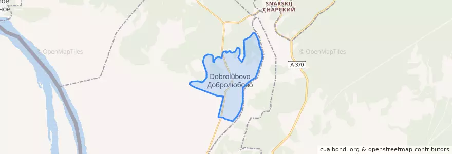 Mapa de ubicacion de сельское поселение Село Добролюбово.