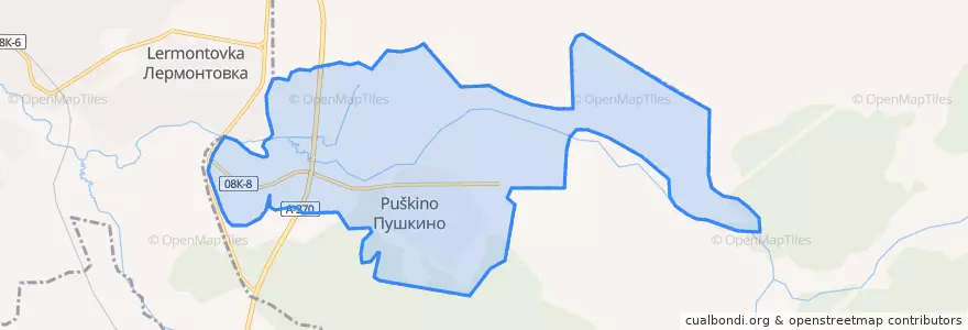 Mapa de ubicacion de сельское поселение Село Пушкино.