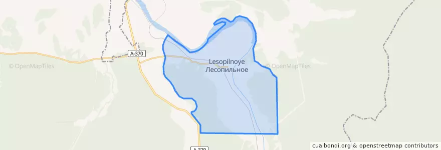 Mapa de ubicacion de сельское поселение Село Лесопильное.
