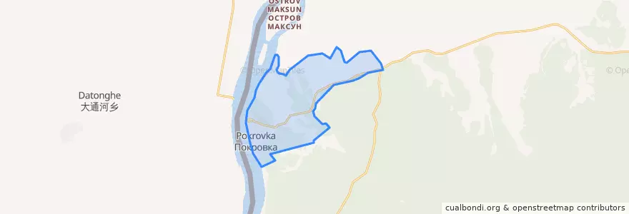 Mapa de ubicacion de сельское поселение Село Покровка.