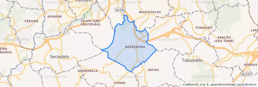Mapa de ubicacion de Nespereira.