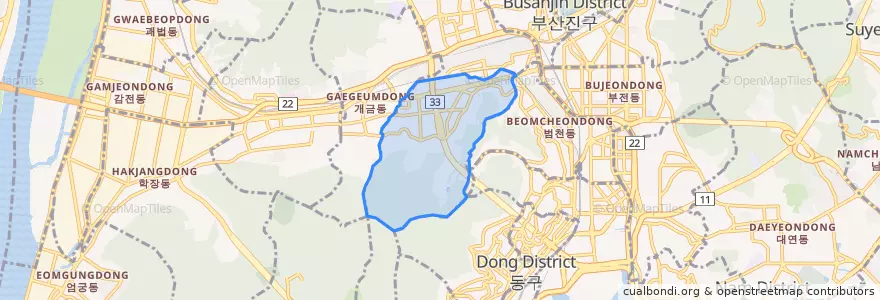 Mapa de ubicacion de 伽倻洞.