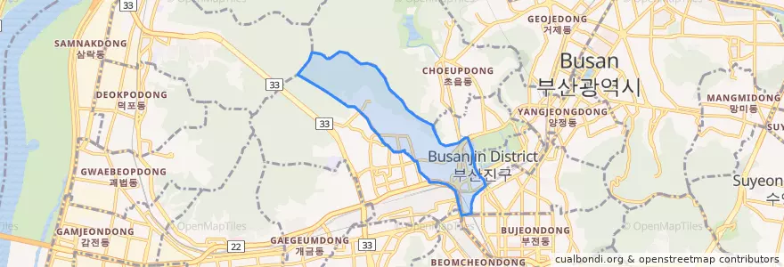 Mapa de ubicacion de Buam-dong.