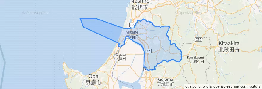 Mapa de ubicacion de 三種町.
