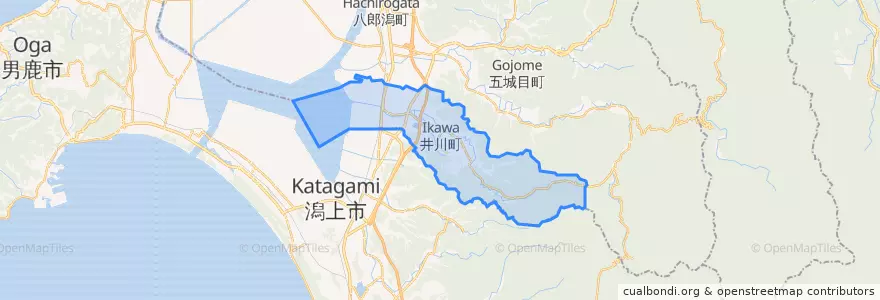 Mapa de ubicacion de Ikawa.