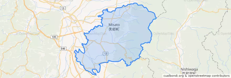 Mapa de ubicacion de Misato.