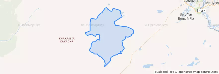 Mapa de ubicacion de Пуланкольский сельсовет.