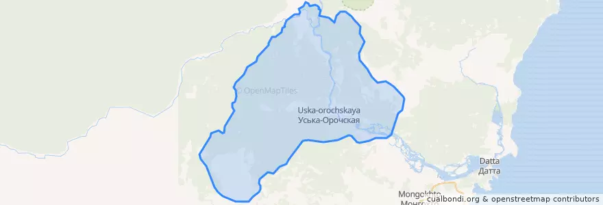 Mapa de ubicacion de Уська-Орочское сельское поселение.