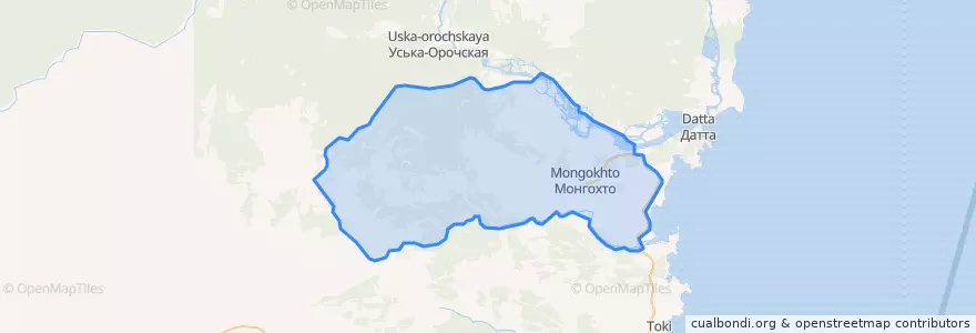 Mapa de ubicacion de сельское поселение Монгохто.