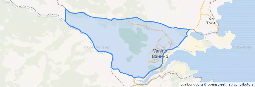 Mapa de ubicacion de городское поселение Ванино.