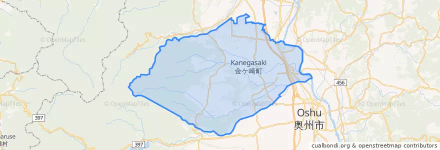 Mapa de ubicacion de 胆沢郡.