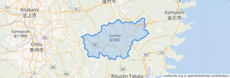 Mapa de ubicacion de 気仙郡.