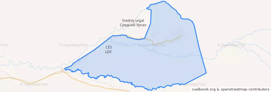 Mapa de ubicacion de городское поселение Чегдомын.