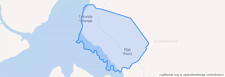Mapa de ubicacion de Чекундинское сельское поселение.