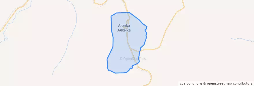 Mapa de ubicacion de сельское поселение Алонка.