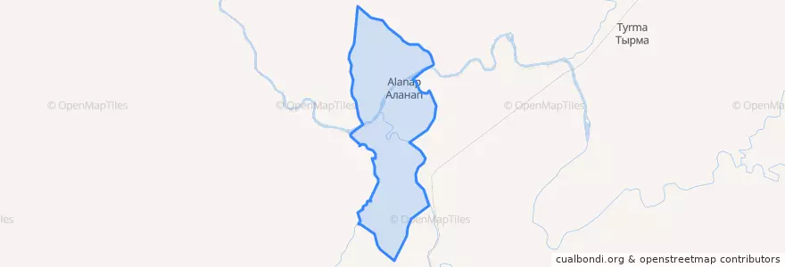 Mapa de ubicacion de Аланапское сельское поселение.