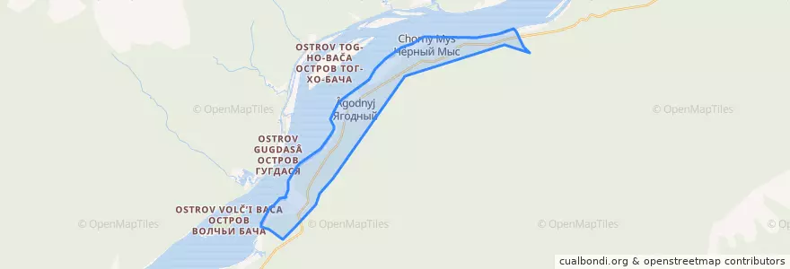 Mapa de ubicacion de Ягодненское сельское поселение.