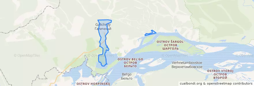 Mapa de ubicacion de Галичное сельское поселение.