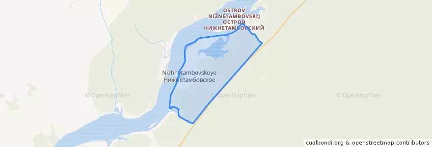 Mapa de ubicacion de Нижнетамбовское сельское поселение.