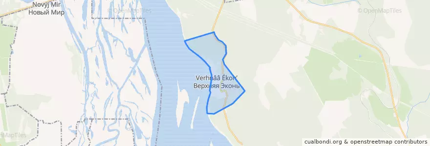 Mapa de ubicacion de сельское поселение Село Верхняя Эконь.