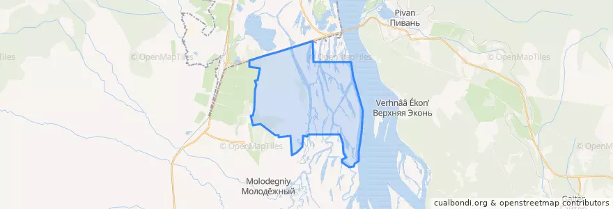 Mapa de ubicacion de сельское поселение Село Новый Мир.