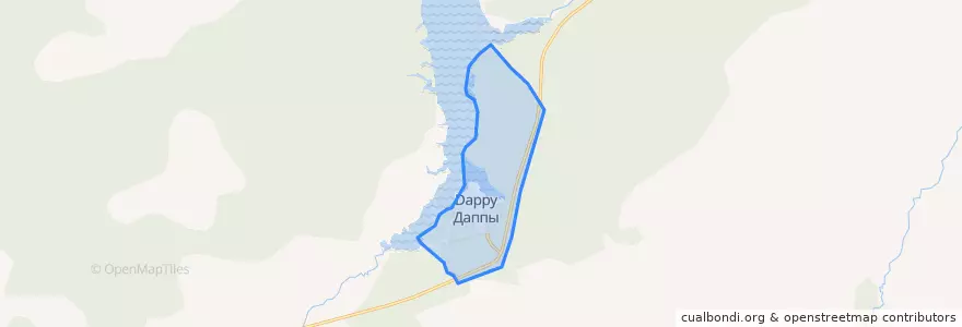 Mapa de ubicacion de сельское поселение Село Даппы.
