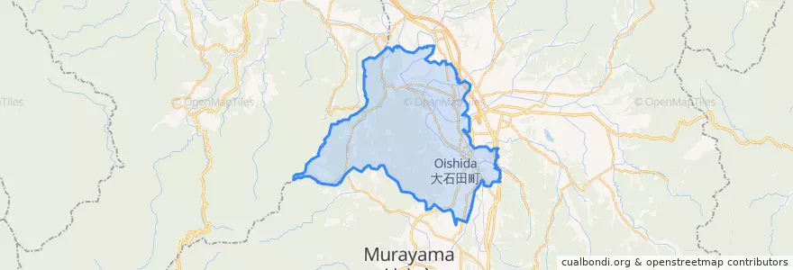 Mapa de ubicacion de 大石田町.