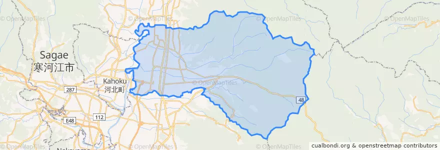 Mapa de ubicacion de 東根市.