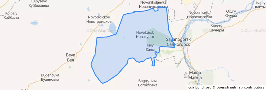 Mapa de ubicacion de Сабинский сельсовет.