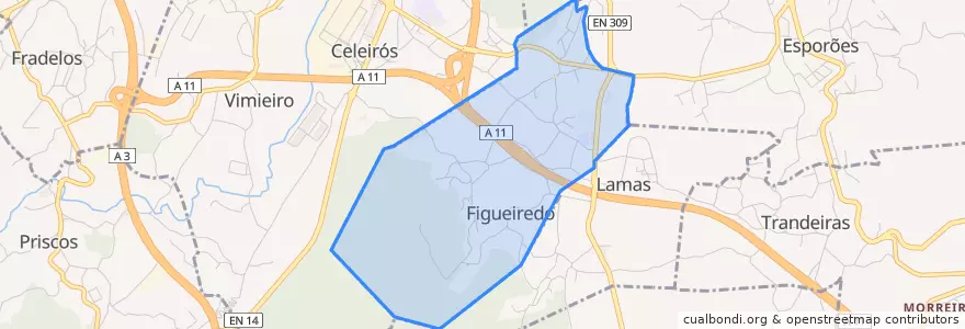 Mapa de ubicacion de Figueiredo.