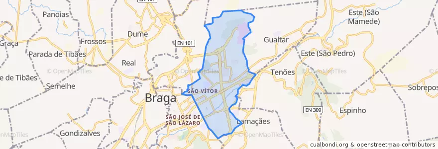 Mapa de ubicacion de São Vítor.