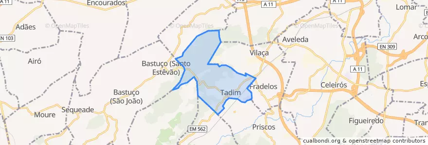 Mapa de ubicacion de Tadim.
