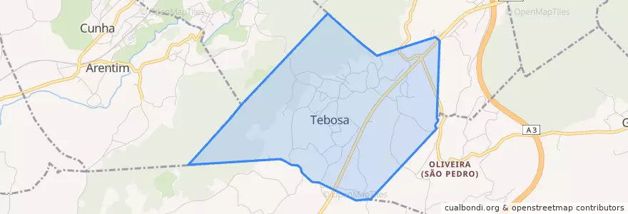 Mapa de ubicacion de Tebosa.