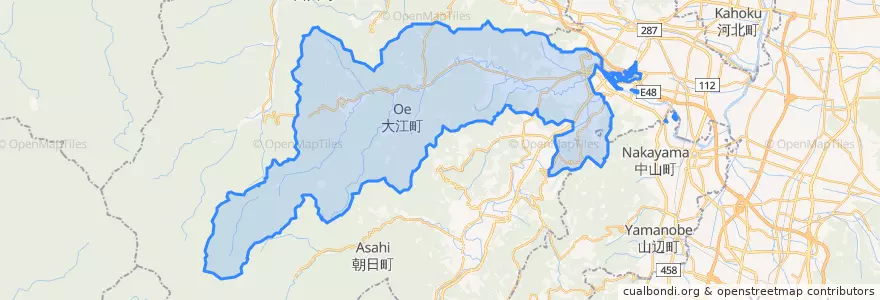 Mapa de ubicacion de 大江町.