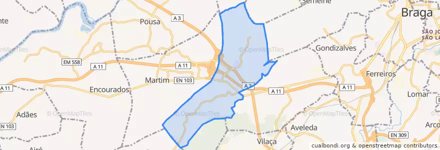 Mapa de ubicacion de Cabreiros e Passos (São Julião).