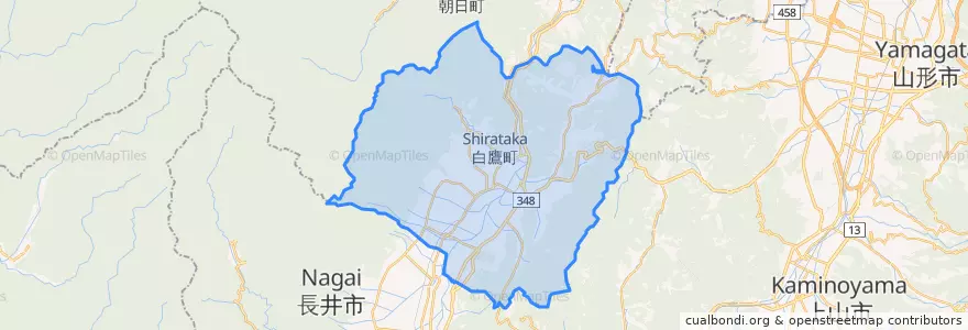 Mapa de ubicacion de Shirataka.