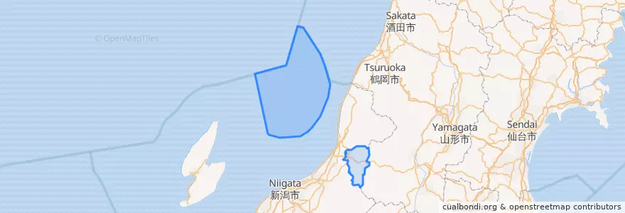 Mapa de ubicacion de 岩船郡.