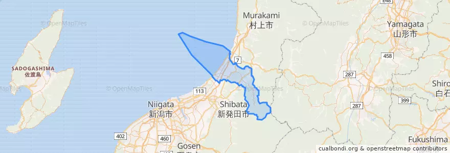 Mapa de ubicacion de 胎内市.
