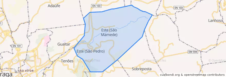 Mapa de ubicacion de Este (São Pedro e São Mamede).