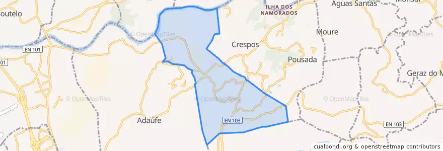 Mapa de ubicacion de Santa Lucrécia de Algeriz e Navarra.