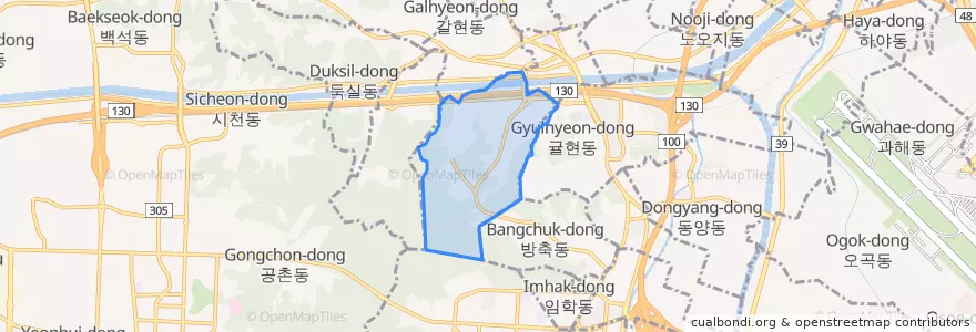 Mapa de ubicacion de 다남동.
