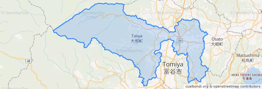 Mapa de ubicacion de 大和町.